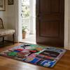 Floor Mat Soft Flannel Rug Non-Slip Absorbent Mat for Bathroom Bedroom Home Decor P-P-Peaceminusones Design Anime