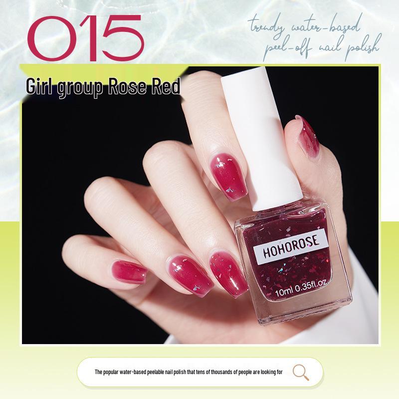 HOHOROSE Quick-Dry Water-Based, Peelable Nail Polish, 10ml, Perfect for Students