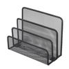 Metal Mesh Desktop File Organizer - Multi-layer Office Document & Sticky Note Holder for Students