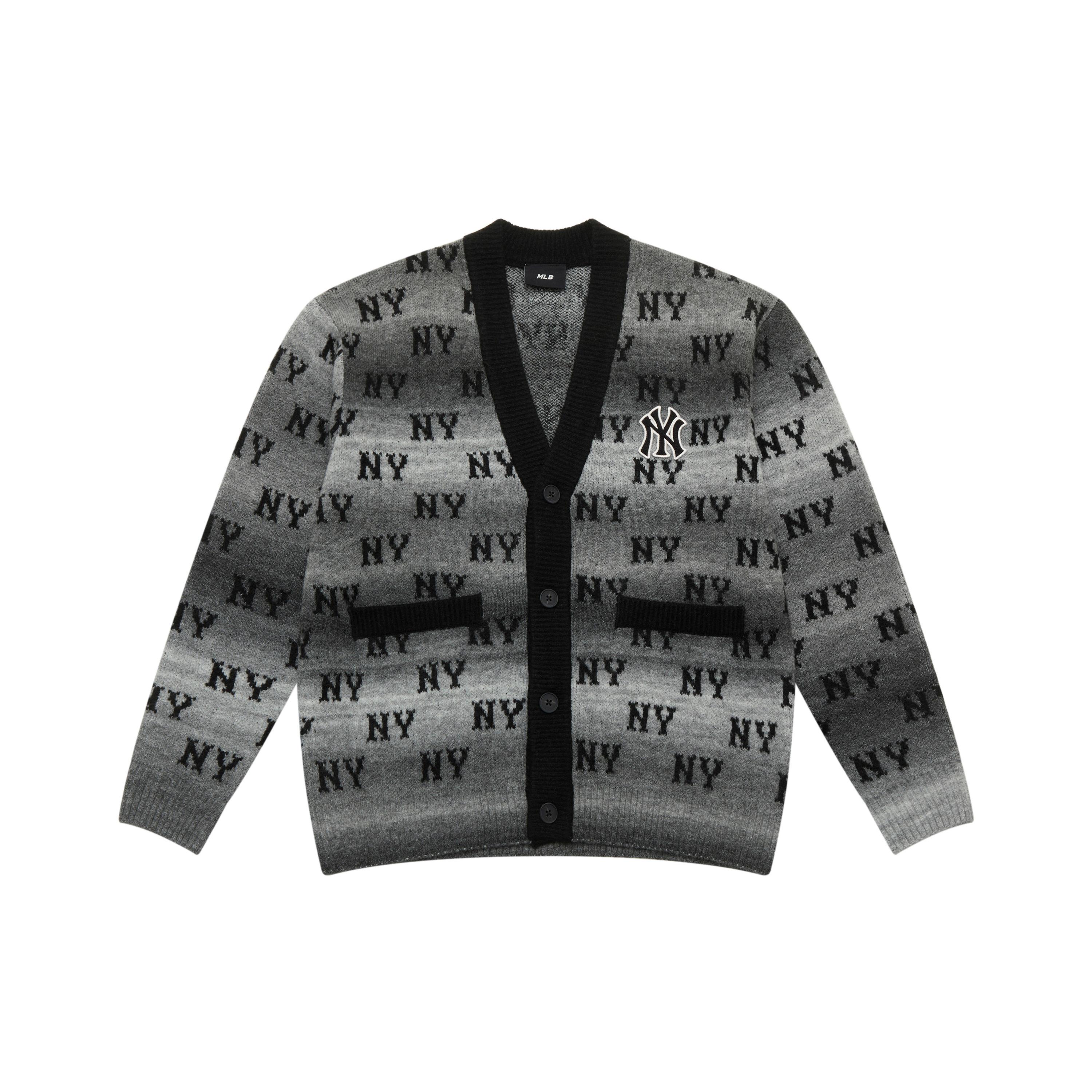 MLB New York Yankees FW25 Knitwear Unisex Dark Charcoal Gray 3AKCM0354-50CGD XS