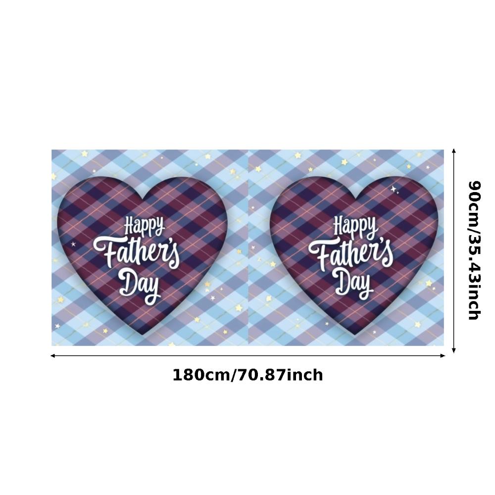 Plaid Pattern Gift Banner Father's Day Decoration Happy Father's Day Banner for  Holiday Celebration Home Decoration Family