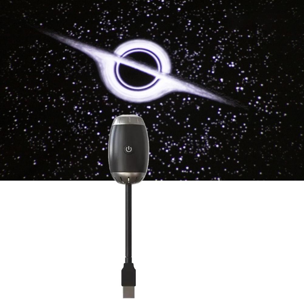 USB LED Starry Car Atmosphere Light Adjustable Focus Large Range Projection Romantic Saturn Galaxy Party Interior Decor Light