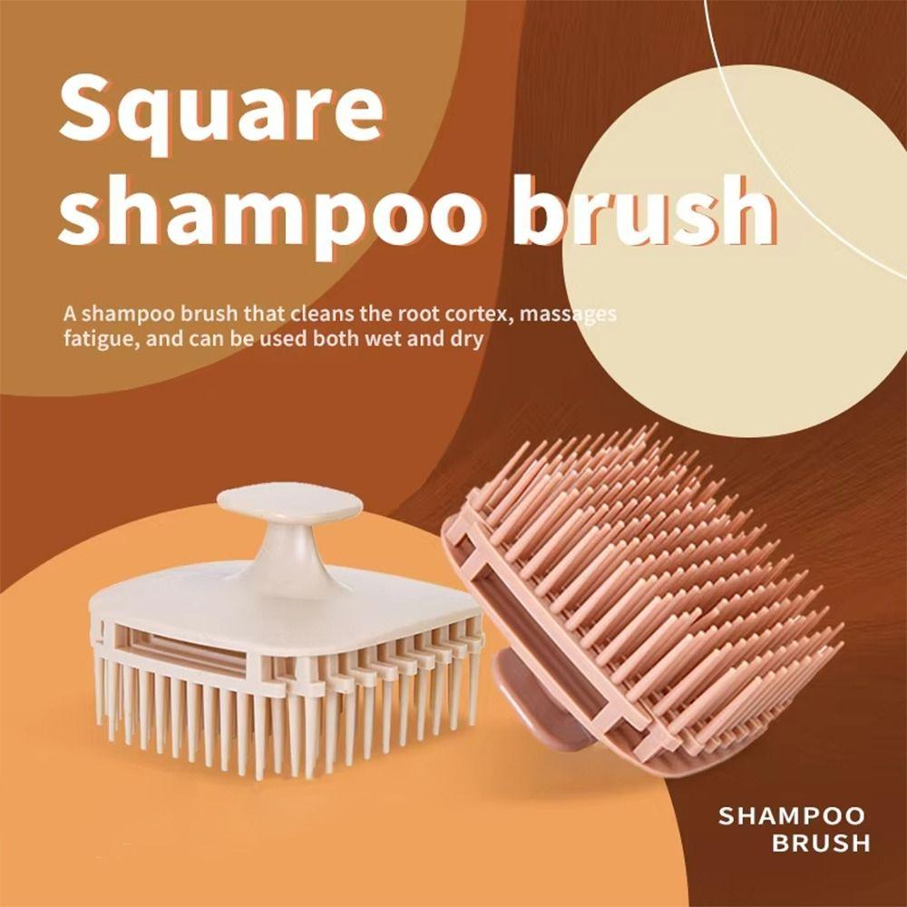 Square Shape Head Scalp Massage Comb Soft Body Massage Shower Brush Salon Hairdressing Tool Unisex