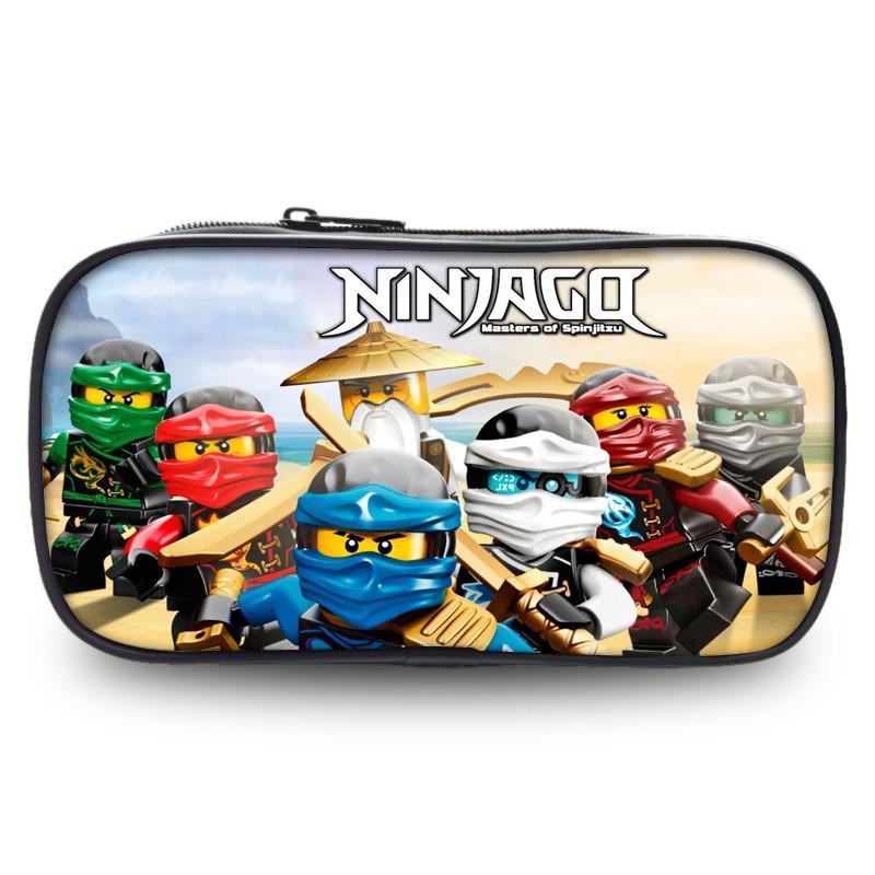 Ninjago Pencil Case For Students With Nylon Material And Storage Pocket