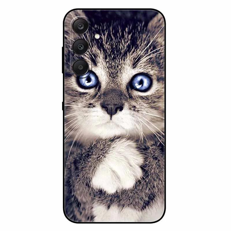 For Samsung A17 5G Case Black Silicone Soft Fashion Animal Back Cover For Samsung Galaxy A17 5G TPU Coque Cute Protective Bumper