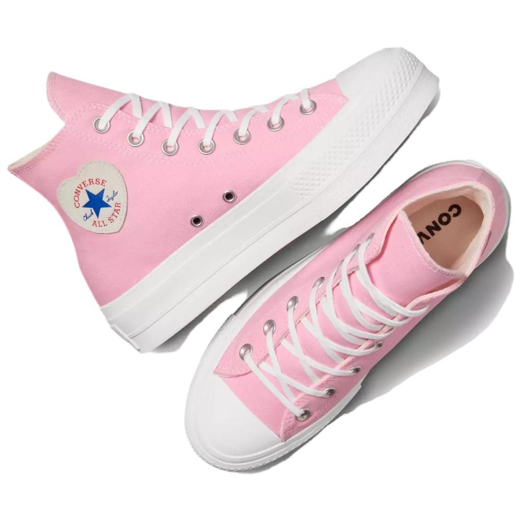 Converse Chuck Taylor All Star Lift Platform Classic Versatile High-Top Canvas Shoes Unisex sneaker Pink A10084C