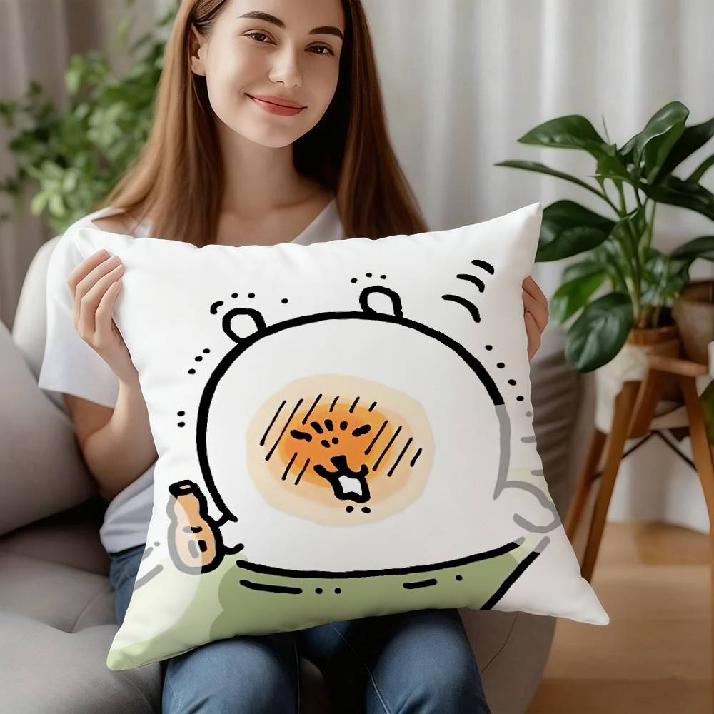 

Funny Cute J-Joke Bear Pillow Case Plush Fabric Soft Pillowcase Double Sided Print Cushion Cover Household Gifts 12x12Inch