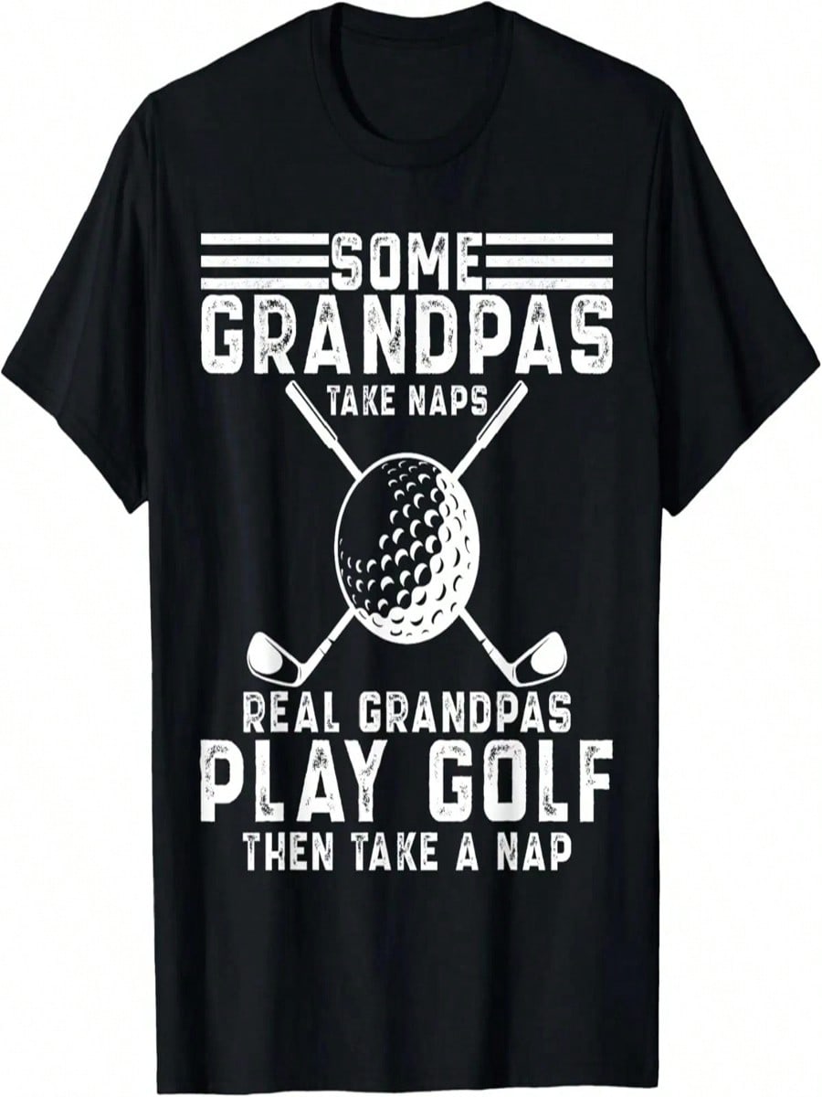 Real Grandpas Play Golf Funny Golf Grandpa Golfer Grandpas T-Shirt S