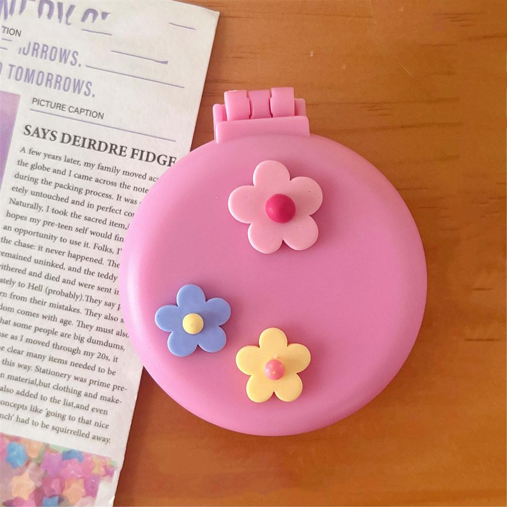 Cute Mini Folding Hair Combs with Mirror Portable for Travel Massage Comb for Women Girls Hair Brushes Styling Accessories