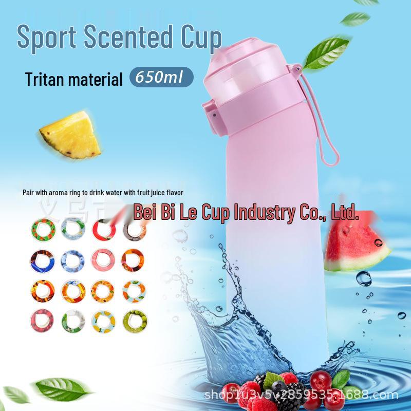 High-Capacity Flavored Tritan Water Bottle Set with Aroma Ring - Heat Resistant and In Stock