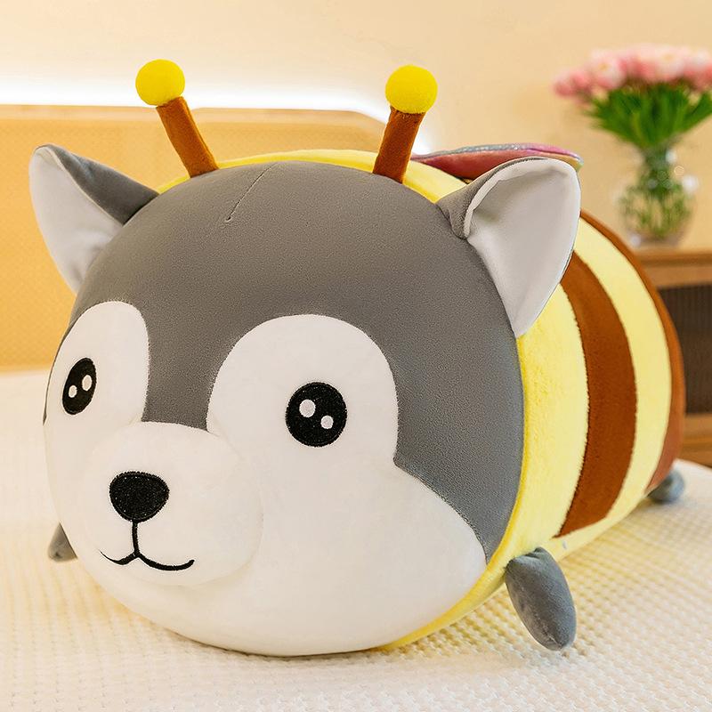 New Bee Husky Plush Toy Girls Sleeping Long Strip Pillow Home Beaver Doll Cushion