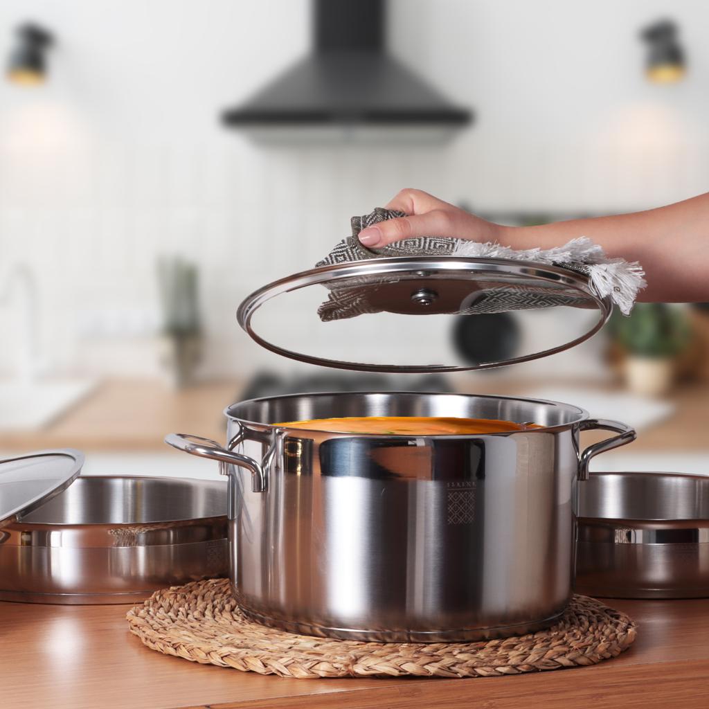 Serenk Modernist 5 Piece Stainless Steel Pots and Pan Set