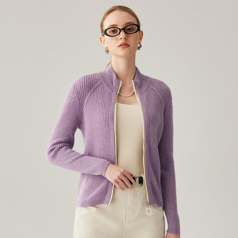 Zhaojun Women's Fall/Winter 2025 Double-Zip Cashmere Cardigan