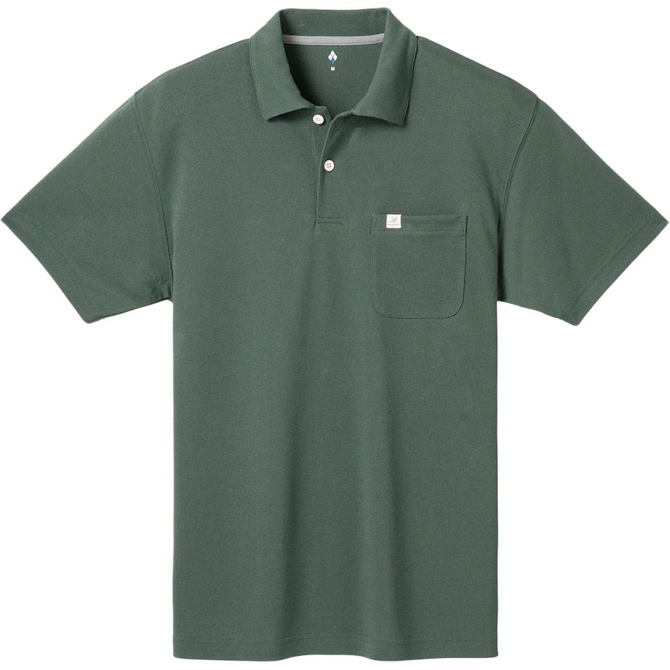 

MONTBELL Однотонная футболка-поло с логотипом, с коротким рукавом, унисекс M темно-зеленого