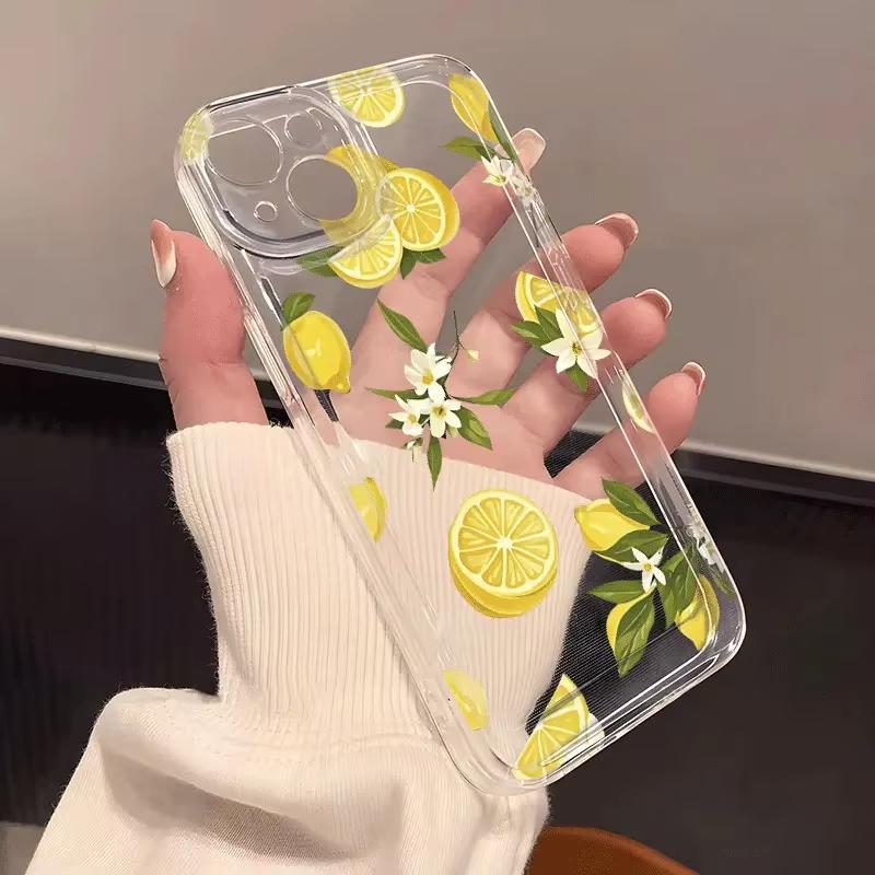 Summer Fruit Lemon Flower Clear Phone Case For Xiaomi Mi 15 T Pro 14T 13T 12T Mi 17 Pro 15 14 13 12 11 Lite 5G Silicone Cover