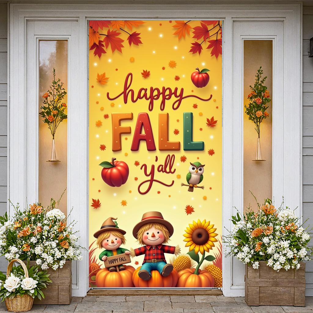 Seasonal Banner Theme Fall Decor Fall Banner Pumpkin Design Autumn Party For Home Decoration Seasonal Celebration Indoor Decor