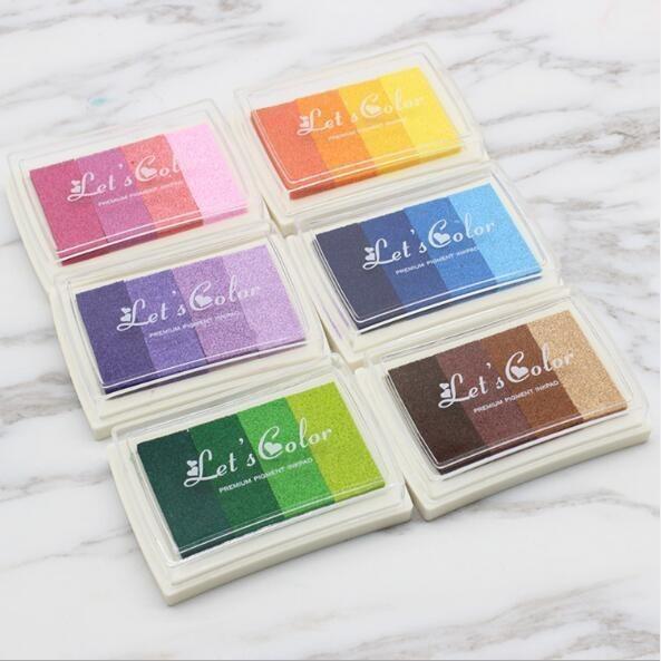 Colored Ink Pad for DIY Rubber Stamps, Children's Finger Painting, Calligraphy, and Journals
