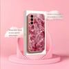 Luxurious Diamonds Madam Pink  Glass  PhoneCase for Samsung Galaxy S26 S25 S24 S23 S22 S21 FE Ultra Plus Dropresistant Female