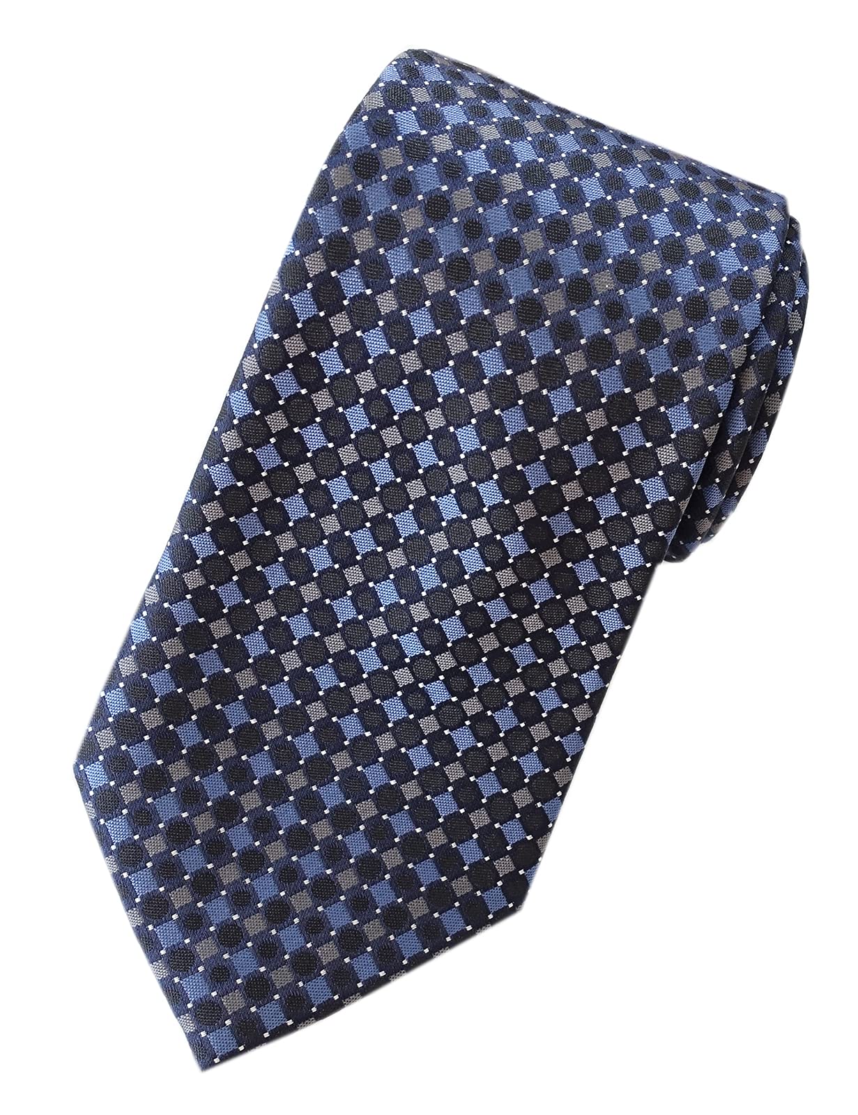 [Towergem] Men s XL Polyester Tie, Gray Blue, Extra Long, 160cm Tie