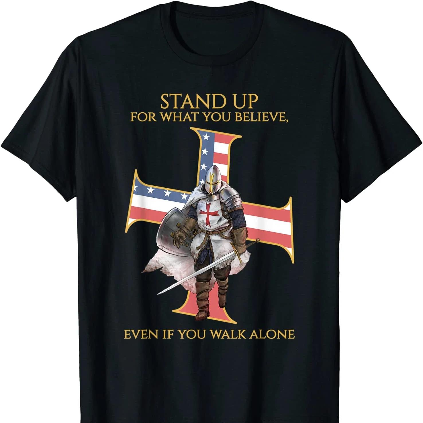 

Knights Templar American Crusaders Cross T-Shirt 100% Cotton O-Neck Short Sleeve Summer Casual Mens T-shirt Streetwear - Men ... S разноцветный