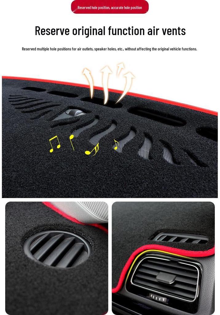 Light-Blocking Sunshade Pad for Haval F7/F7x Center Console, Offers Sun Protection and Heat Insulation for Dashboard.