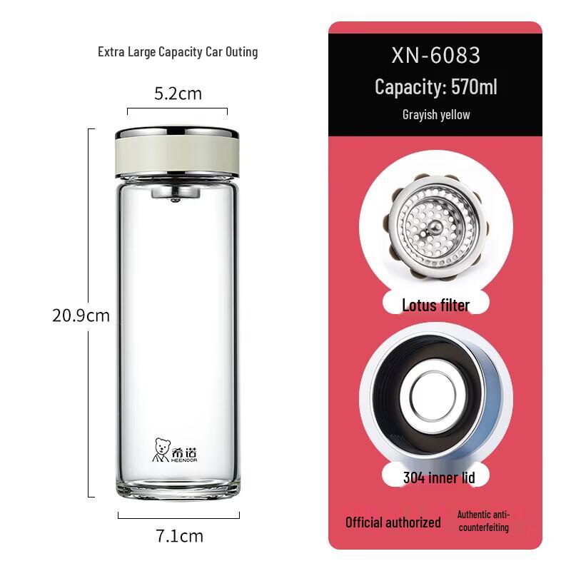 Heenoor Thickened Single-Layer Borosilicate Glass Cup