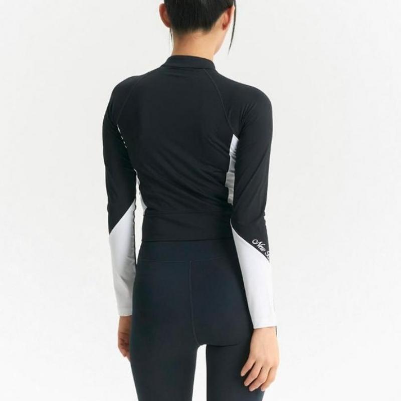 New Balance Women S eSSentialS Zip Up raSh Guard Nbmde2w702