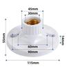 E27 Screw Cap Lamp Holder Plastic Light Lamp Flat Socket Base Ceiling Lamp Fitting Holder Bulb Fixing White Base