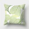 Green Plant Leaf Pattern Throw Pillow Cover With Short Plush Print For Living Room Sofa Decoration Cushion Cover Pillow Covers