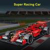 Non-Toxic Technical Red Racing Car Building Blocks Creative Diy Assembly Bricks Model For Kids Birthday Christmas Halloween Gifts