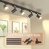 Spot Led Track Light 220V Ceiling Light COB Spotlight Rail Lamp Fixture for Living Room Clothing Store Full Set Track Lighting