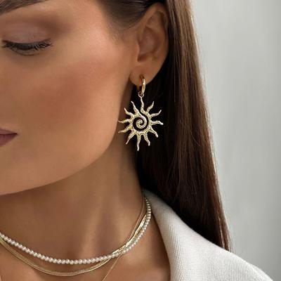 Sonnenblumenohrringe Schmuck Damen leichter Luxus Nische High-End-Ohrringe Legierungsaccessoires