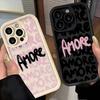 Amore-Love Italian Romantic Pink Phone Case For Xiaomi Mi 15 14 13 12 14T 11 Lite Poco M6 X7 X6 C40 GT Pro Ultra 4G 5G Cover