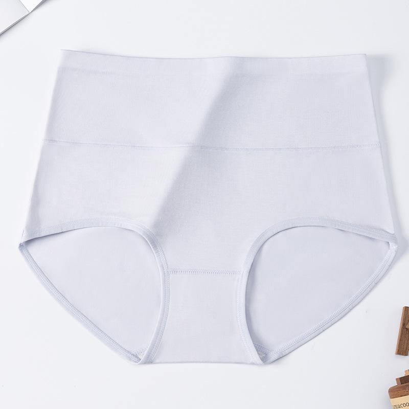 Women Spring and Summer 10A Antibacterial Cotton Crotch Skin Friendly Naked Breathable Non Scar High Waist Triangle Briefs