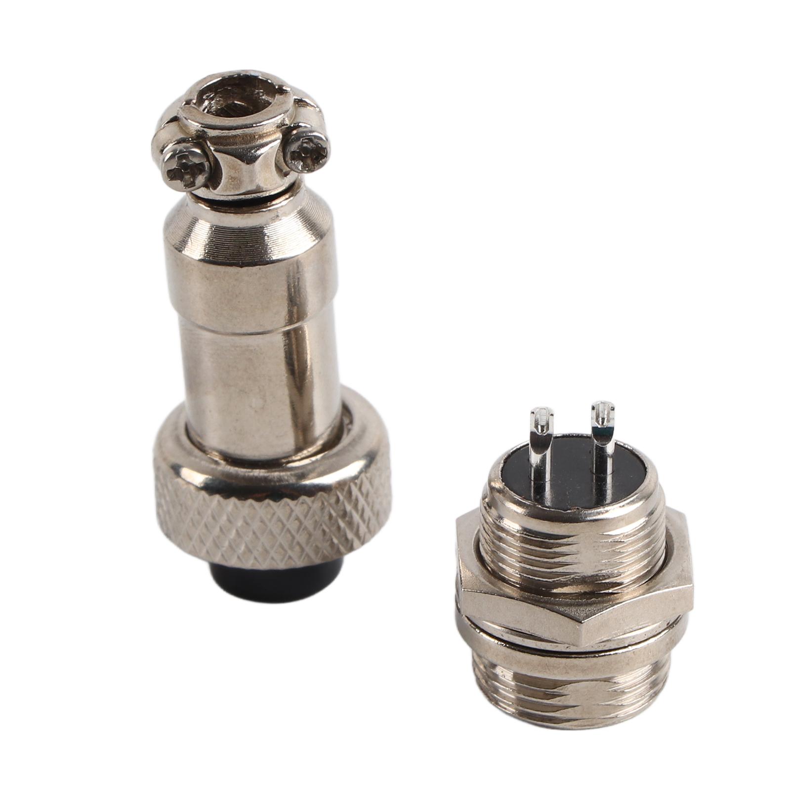 

10 Set GX12 2Pin 12mm Aviation Plug Male Female Metal Socket Connector