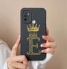 For OPPO F19 Pro+ F19S F9 F11 F15 F17 F5 F7 Case Cover Luxury Fashion Phone Bags Protective Matte Liquid Soft Silicone Crown Letters For OPPO Bumper