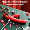 Vibrator Thrusting Dildo Adult Sex Toys, 4IN1 G Spot Vibrators Tongue Clitoral Stimulator Rose Sex Toy Dildos with 10 Vibrating 5 Thrusting