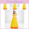 Elegante Vestido de Fantasia da Princesa Daisy com Luvas e Adorno de Cabeça para Diversão de Halloween