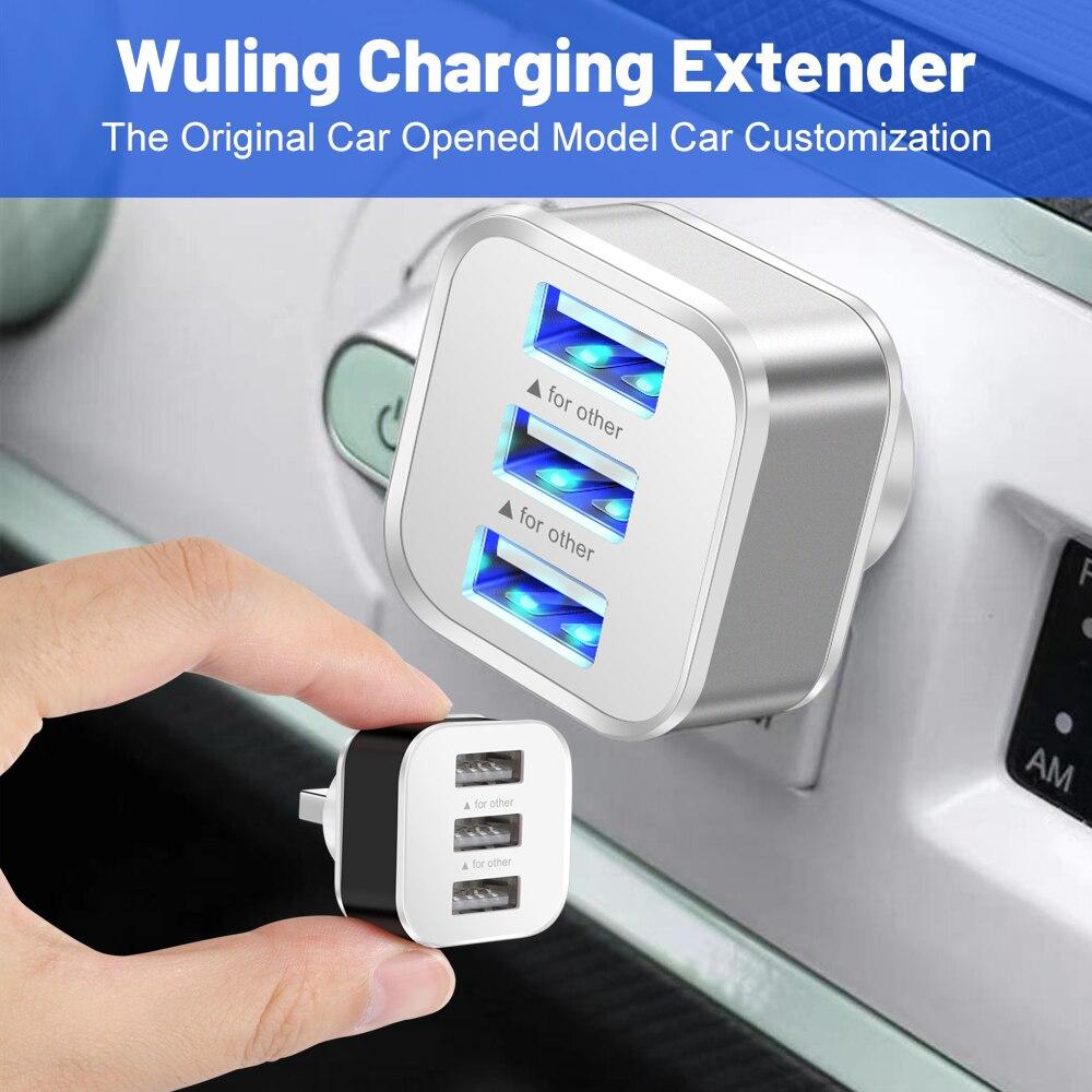 3 In 1 USB Extender USB HUB Quick Charge USB Splitter Multiple Interface Car USB Expander For Phone Tablet Laptop Charge Adapter