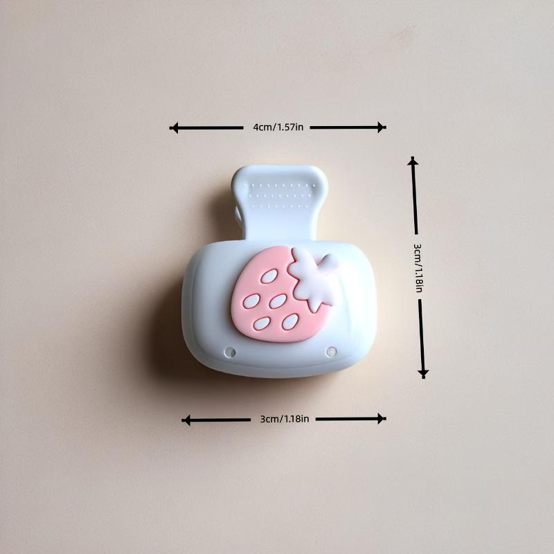 2Pcs Strawberry Shaped Toothbrush Clip With Dust Cover Bathroom Toothbrush Protective Cover For Home And Travel