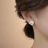 S925 Silver Needle Camellia Light Luxury Trendy Cold Style Earrings for Women