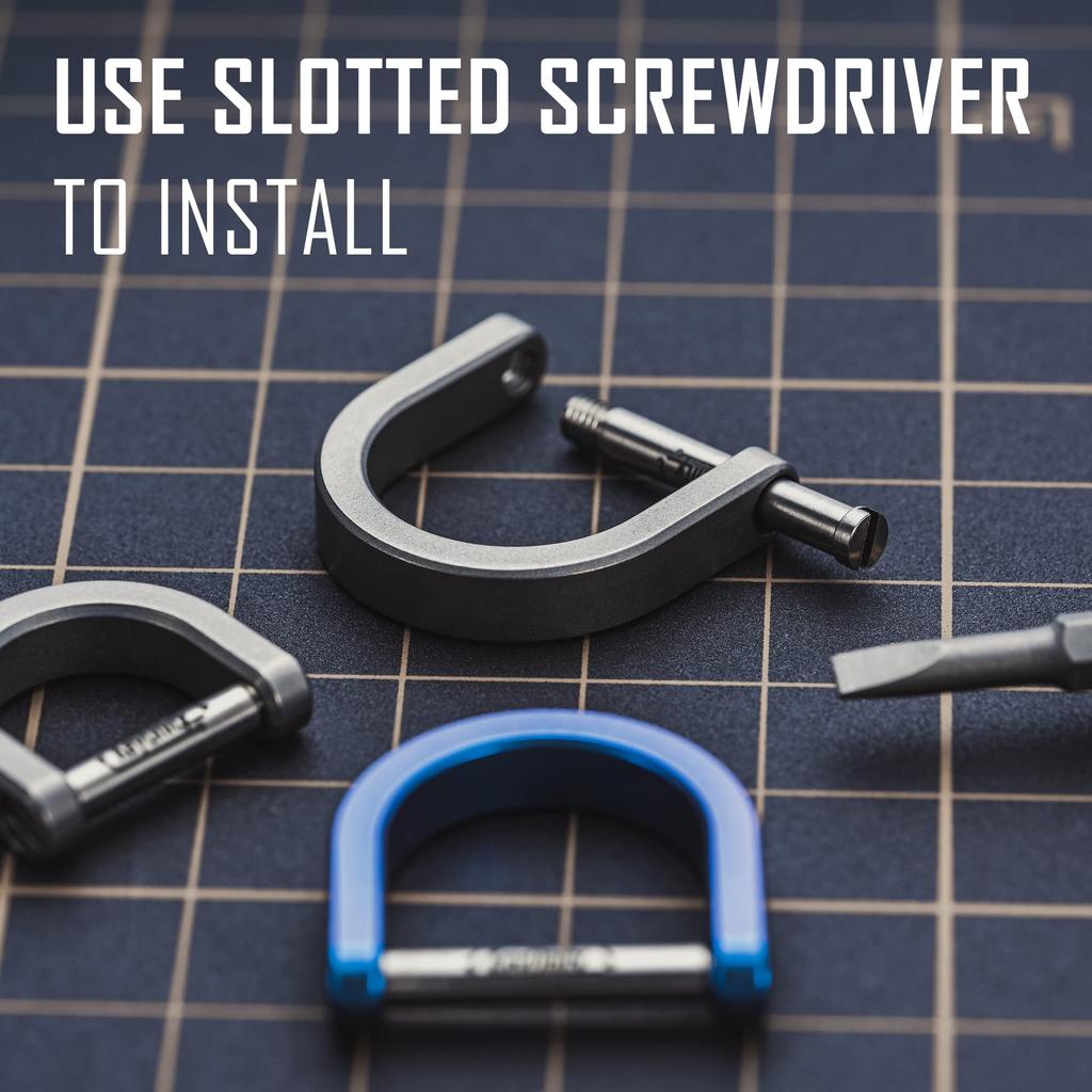 [KeyUnity] D ring screw type 17mm KA17 d ring titanium