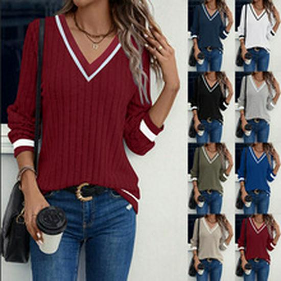 2023 European & American V-Neck Zipper Printed Short-Sleeve Loose Women's Top