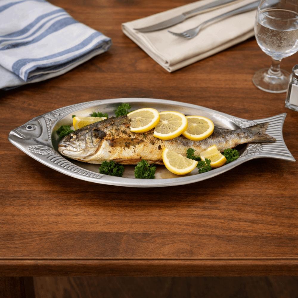 Thickening Steamed Fish Plate Korean Style Barbecue Plate Food Plate Cold Food Dishes  Home