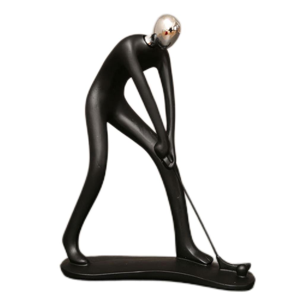 Modern Abstract Craft Resin Athlete Statue Sport Figure Figurine Elegant Sport Theme Sculpture Office Home Living Room Decor