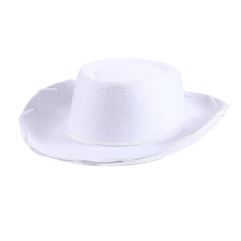 

Cowboy Hat For Kids With Rope Detail And Sewing Craft For Dress Up Parties білий