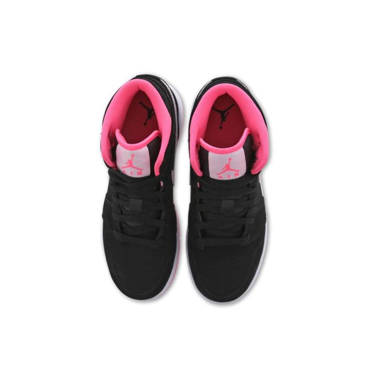New Jordan 1 Mid GS Black Digital Pink 555112-066