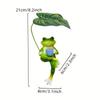 Resin Hanging Frog Figurine Planter Pot Decorations Funny Drinking Frog Statue Flower Pot Edge Animal Ornament Garden Decors
