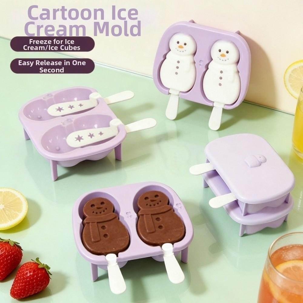 With Sticks Ice Cream Mold With Lids Ice Cream Maker Molds Cute ice Cube Tray  Kitchen Tools