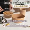 50-Pack 500Ml 750Mldisposable Salad Bowls - Kraft Paper Bowls With Transparent Lids Multiple Options